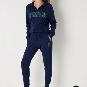 Victoria’s Secret Pink Full Zip Skinny Jogger Set